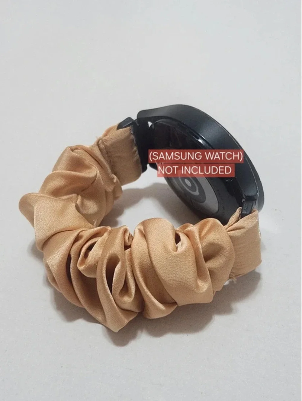 Scrunchies Watch Band for 20mm, Compatible with Samsung 7, 6, 5, 4  Color: Gold